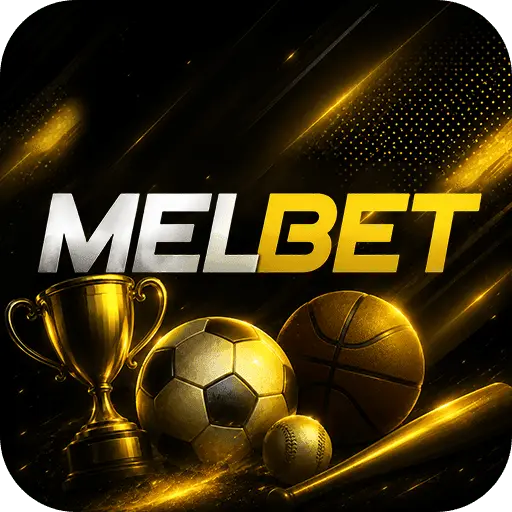 Баннер Melbet с логотипом и спортивными мячами